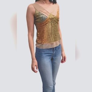 Laura Petities Floral Sparkle Vest Top